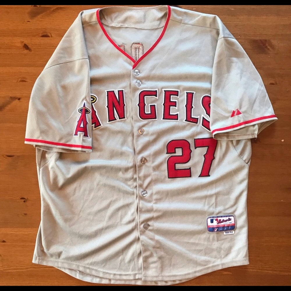 Mike Trout Angels away Majestic Jersey XL
